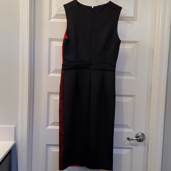 NY&Co Bodycon Dress Red/Black w/Lace - Picture 2 of 3
